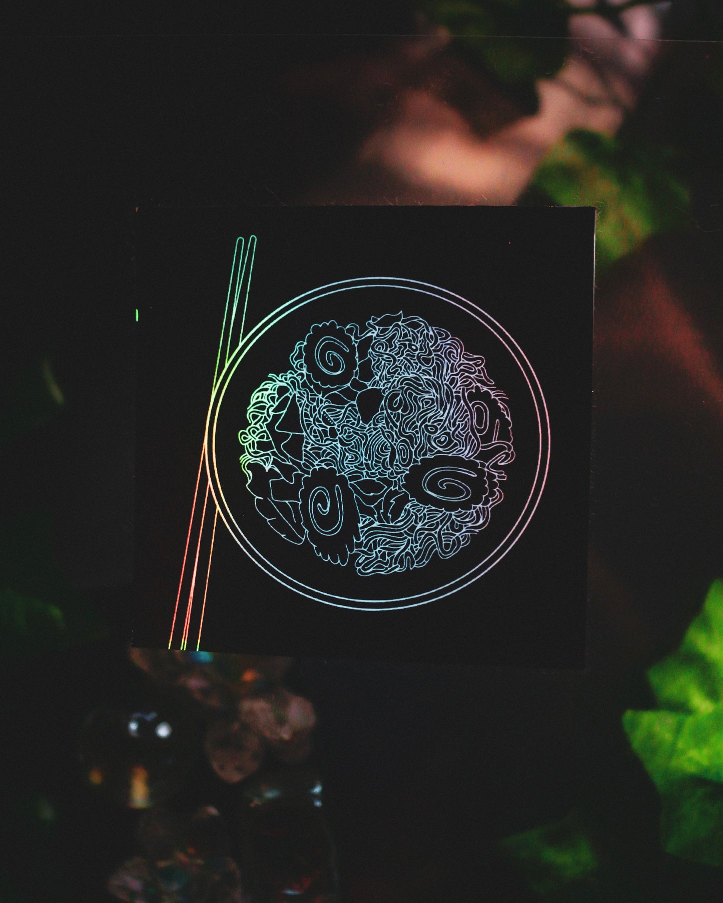 Ramen Holographic Vinyl Sticker