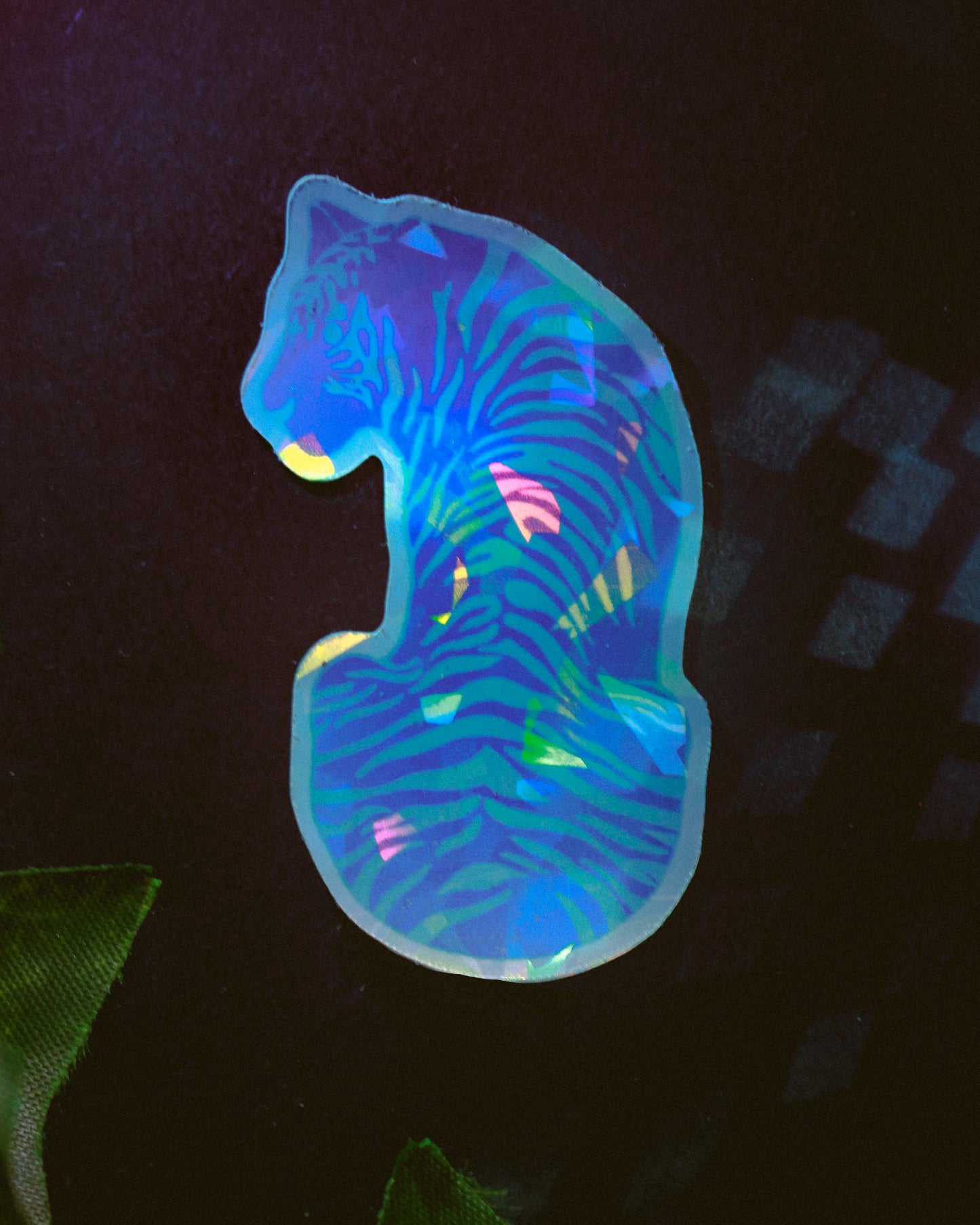 Resting Tigers Vinyl Holographic Sticker